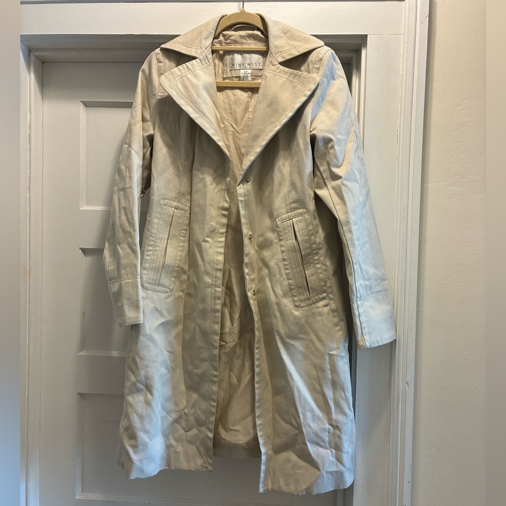 Nine West Cream Trench Coat